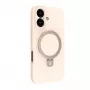 Evelatus Apple iPhone 16 Premium Magsafe ar Statīvu Soft Touch Silikona Maciņš Pink Sand