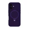 Evelatus Apple iPhone 16 Premium Magsafe ar Statīvu Soft Touch Silikona Maciņš Purpura