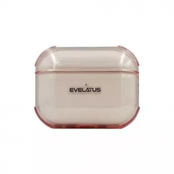 Evelatus Apple AirPods 4 TPU aizsargmaciņš caurspīdīgi rozā