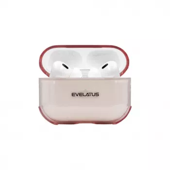 Evelatus Apple AirPods Pro TPU aizsargmaciņš caurspīdīgi rozā