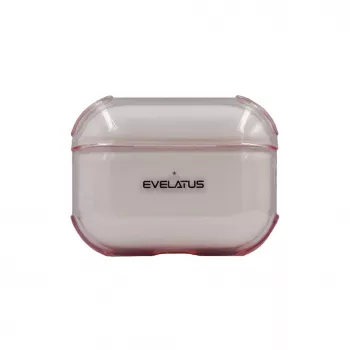 Evelatus Apple AirPods Pro TPU aizsargmaciņš caurspīdīgi rozā