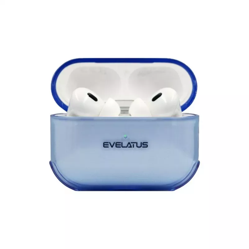 Evelatus Apple AirPods Pro TPU aizsargmaciņš caurspīdīgi zils