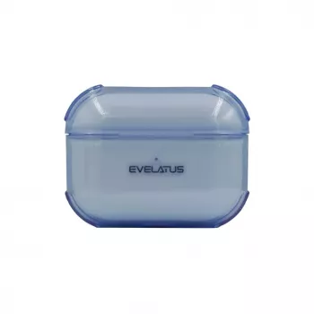 Evelatus Apple AirPods Pro TPU aizsargmaciņš caurspīdīgi zils
