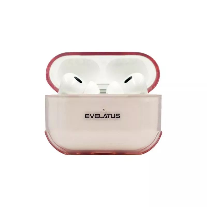 Evelatus Apple AirPods Pro 2 TPU aizsargmaciņš caurspīdīgi rozā