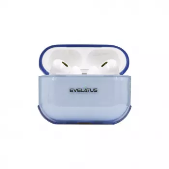 Evelatus Apple AirPods Pro 2 TPU aizsargmaciņš caurspīdīgi zils
