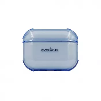 Evelatus Apple AirPods Pro 2 TPU aizsargmaciņš caurspīdīgi zils