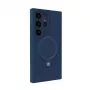 Evelatus Samsung Galaxy S25 Ultra Premium Magnetic ar Statīvu Mīksta Pieskāriena Silikona Maciņš Midnight Blue