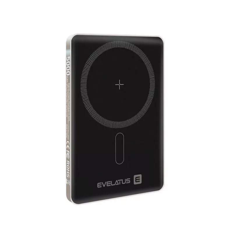 Evelatus PD20W 5000mAh Power Bank MagLink Elite ar bezvadu uzlādi Pelēks