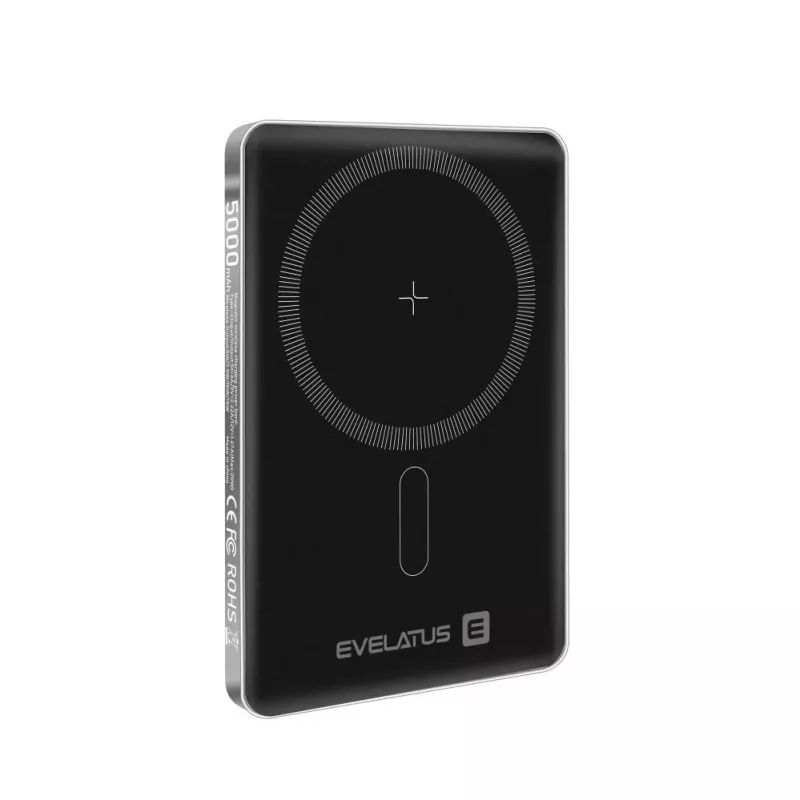Evelatus PD20W 5000mAh Power Bank MagLink Elite ar bezvadu uzlādi Sudrabs
