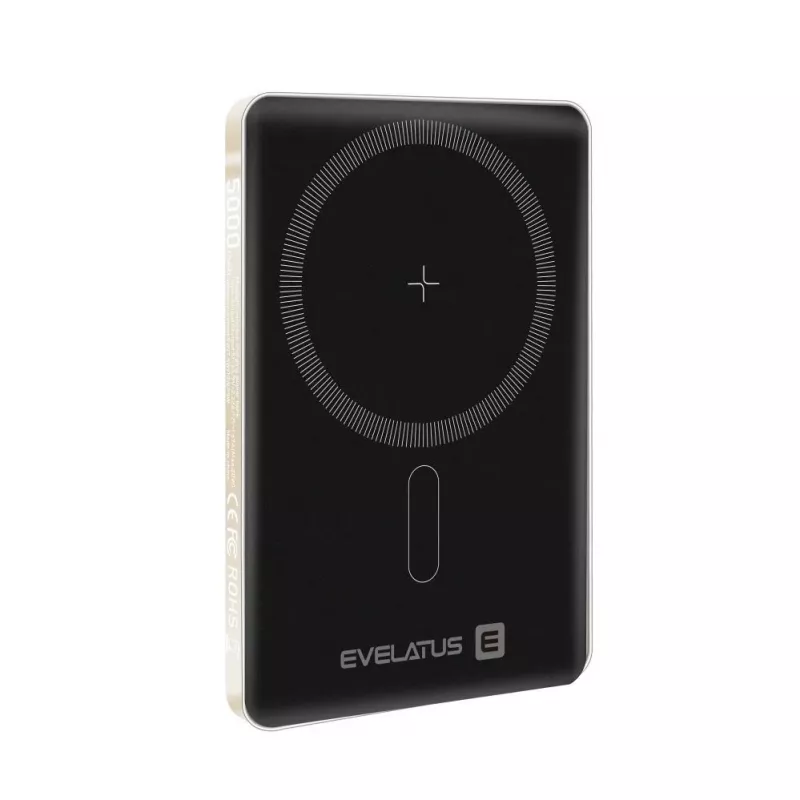 Evelatus PD20W 5000mAh Power Bank MagLink Elite ar bezvadu uzlādi, zelts
