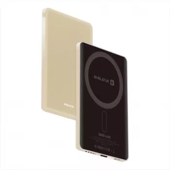 Evelatus PD20W 5000mAh Power Bank MagLink Elite ar bezvadu uzlādi, zelts