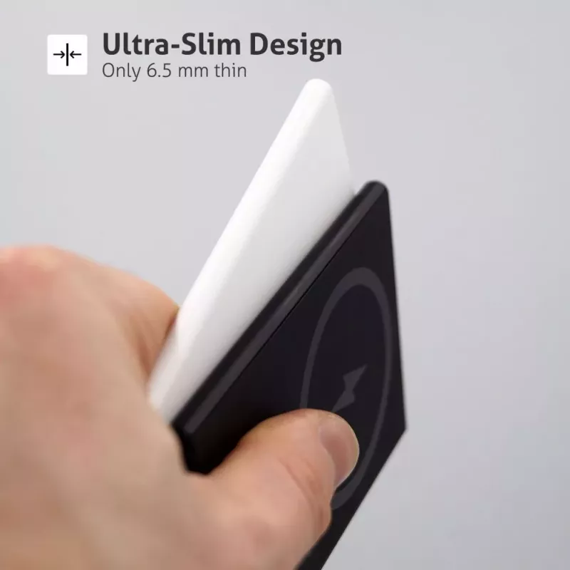 Evelatus 3000mAh Power Bank Super Slim With Wireless Charging EVEP03PBSSB Black