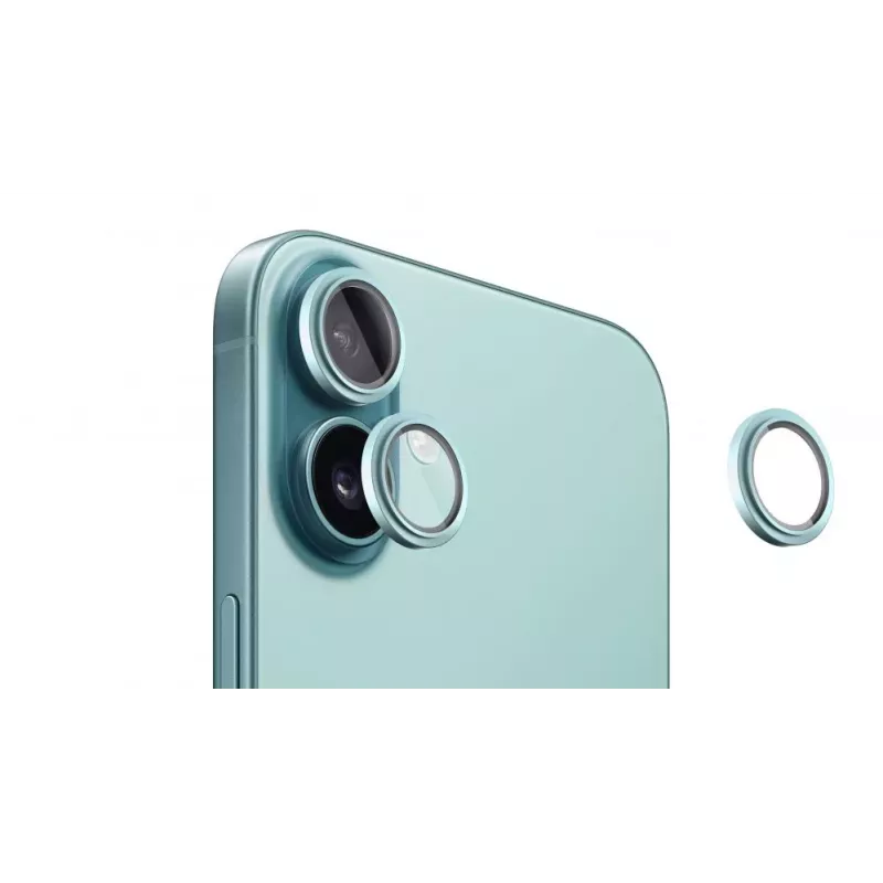Evelatus Apple iPhone 16 / 16 Plus Camera Lens Protector Armor Teal