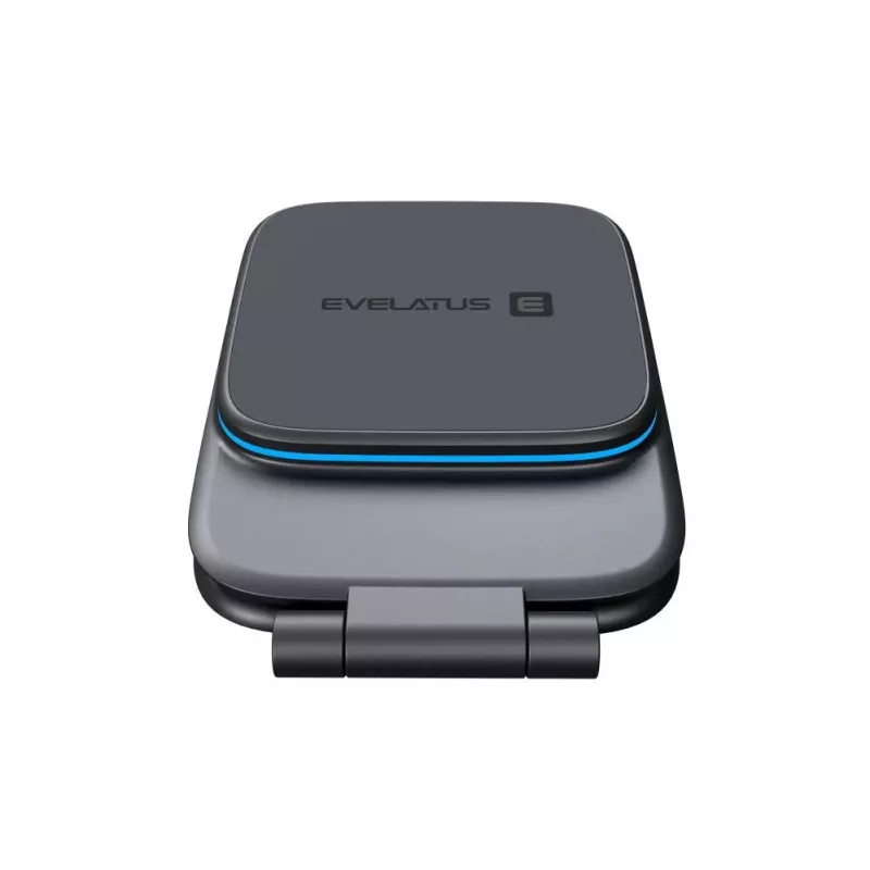Evelatus MagSafe Qi bezvadu uzlādes magnētiskais turētājs automašīnas ekrānam/panelim, klēpjdatoram, planšetdatoram, monitoram - Melns