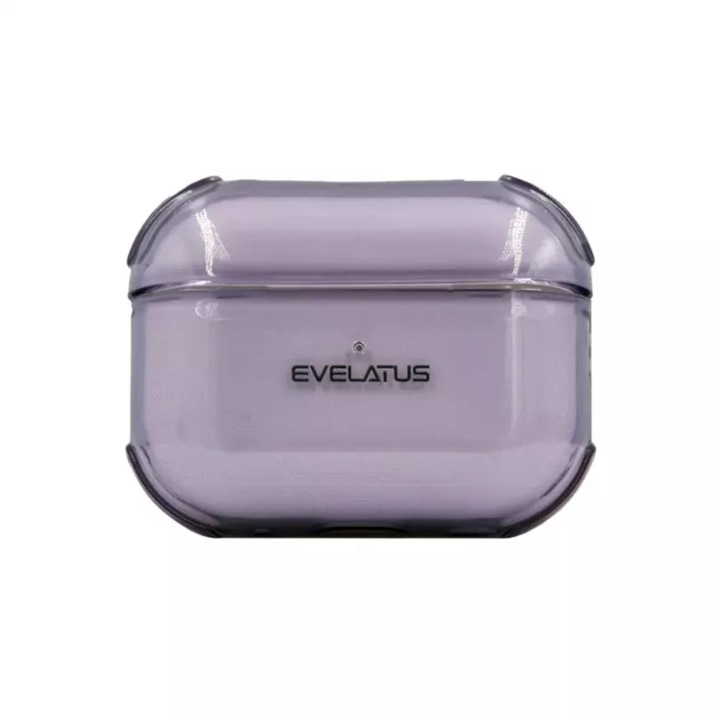Evelatus Apple AirPods 3 TPU aizsargmaciņš caurspīdīgi violets