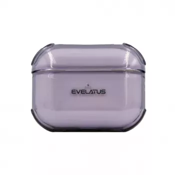Evelatus Apple AirPods Pro 2 TPU aizsargmaciņš caurspīdīgi violets