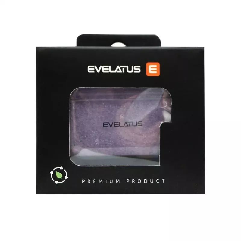 Evelatus Apple AirPods 4 TPU aizsargmaciņš caurspīdīgi violets
