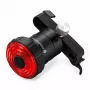 iLike Smart USB uzlādējams velosipēda aizmugurējais lukturis ar bremžu sensoru, 7 apgaismojuma režīmi, IPX5 ūdensizturīgs, alumīnija velosipēda aizmugurējais lukturis, sēdekļa sliedes stiprinājums
