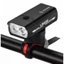 iLike JOHORSE USB uzlādējams velosipēda priekšējais lukturis, 400LM LED velosipēda priekšējais lukturis, dubults stars, alumīnija korpuss, akumulatora indikators, ūdensizturīgs velosipēda lukturis