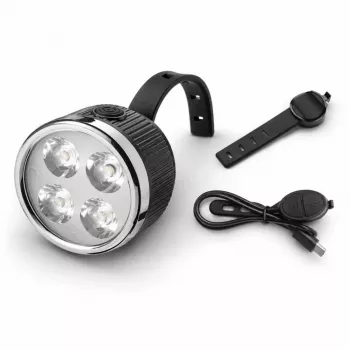 iLike Uzlādējams Velosipēda Priekšējais Lukturis ar 120dB Skaņas Signālu, 280 Lumeni, 4 Gaismas Režīmi, USB Uzlādējams, Bezvadu Tālvadība
