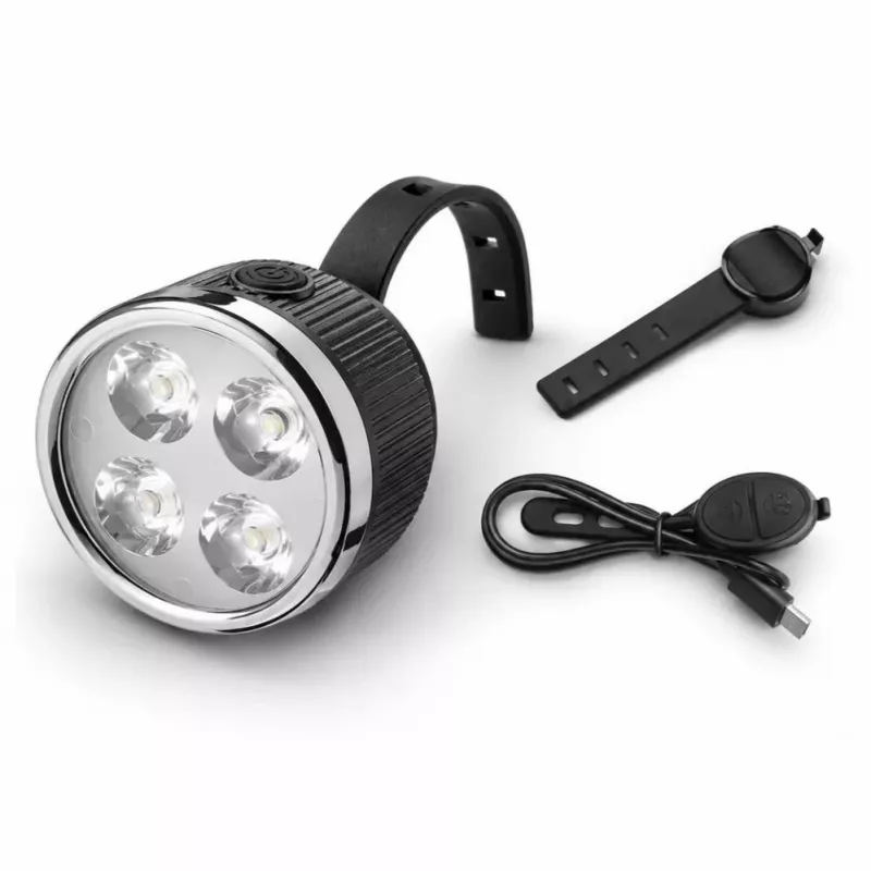 iLike Uzlādējams Velosipēda Priekšējais Lukturis ar 120dB Skaņas Signālu, 280 Lumeni, 4 Gaismas Režīmi, USB Uzlādējams, Bezvadu Tālvadība