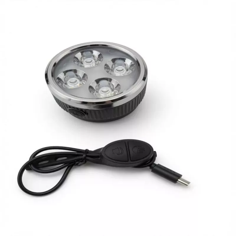 iLike Uzlādējams Velosipēda Priekšējais Lukturis ar 120dB Skaņas Signālu, 280 Lumeni, 4 Gaismas Režīmi, USB Uzlādējams, Bezvadu Tālvadība