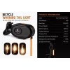 iLike JOWORSE uzlādējams COB LED velosipēda aizmugurējais lukturis, USB-C velosipēda aizmugurējās drošības gaisma, 300mAh ūdensizturīga riteņbraukšanas brīdinājuma gaisma