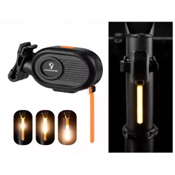 iLike JOWORSE uzlādējams COB LED velosipēda aizmugurējais lukturis, USB-C velosipēda aizmugurējās drošības gaisma, 300mAh ūdensizturīga riteņbraukšanas brīdinājuma gaisma