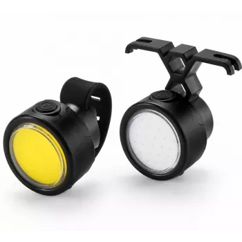 iLike 2PCS Velosipēda priekšējo un aizmugurējo lukturu komplekts – USB uzlādējamas LED velosipēdu gaismas kalnu un šosejas velosipēdiem, elektriskajiem velosipēdiem, skrejriteņiem, e-skūteriem, bērnu velosipēdiem