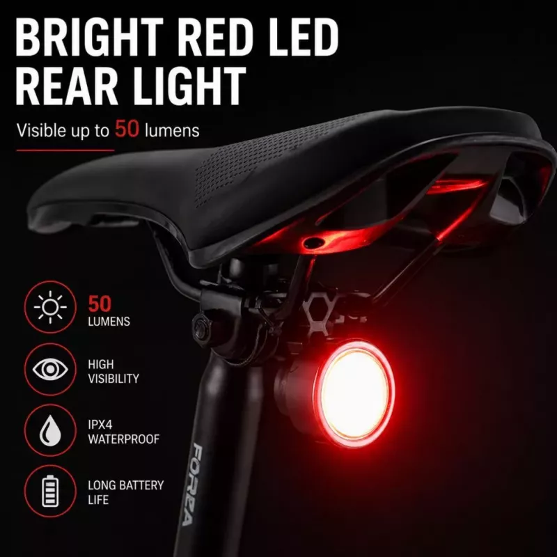 iLike 2PCS Velosipēda priekšējo un aizmugurējo lukturu komplekts – USB uzlādējamas LED velosipēdu gaismas kalnu un šosejas velosipēdiem, elektriskajiem velosipēdiem, skrejriteņiem, e-skūteriem, bērnu velosipēdiem