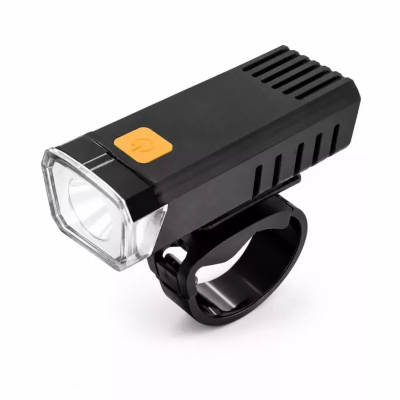 iLike USB uzlādējams velosipēda priekšējais lukturis, JH420 augsta spilgtuma LED velosipēda priekšējais lukturis, IP65 ūdensizturīgs velosipēda lukturis MTB, šosejas velosipēdam un e-velosipēdam melns