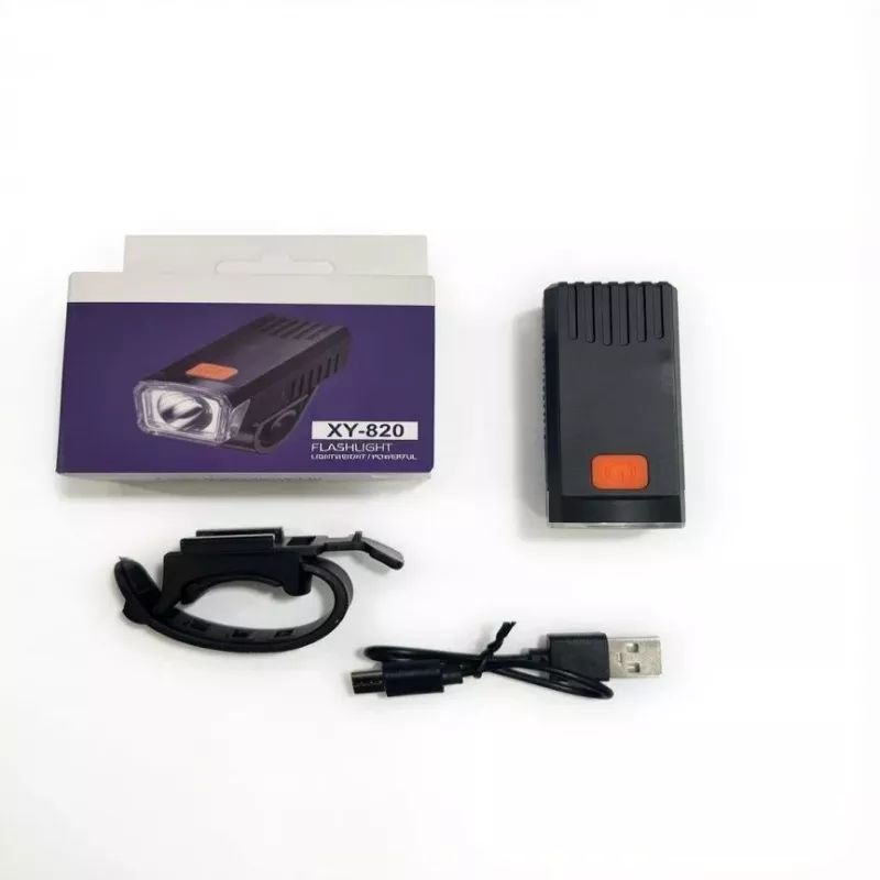 iLike USB uzlādējams velosipēda priekšējais lukturis, JH420 augsta spilgtuma LED velosipēda priekšējais lukturis, IP65 ūdensizturīgs velosipēda lukturis MTB, šosejas velosipēdam un e-velosipēdam melns