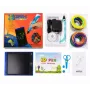 iLike Melt 3D pildspalvas komplekts kastē, pilns komplekts 3D drukāšanas pildspalvai, 3D PEN-7-1 komplekts ar trafaretiem 5m x 20 krāsas rozā