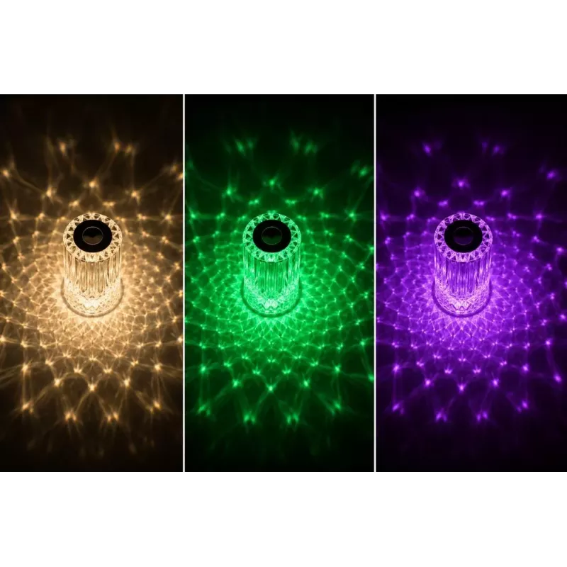 iLike Crystal Touch RGB LED galda lampa ar Bluetooth skaļruni, apkārtējās gaismas naktsgaismu un tālvadības pulti