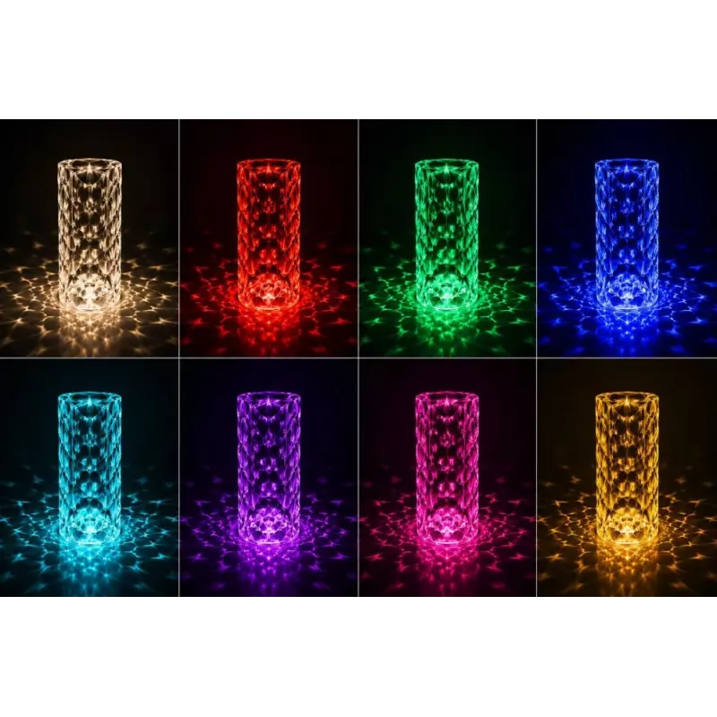 iLike Crystal Bubble Touch RGB LED galda lampa ar Bluetooth skaļruni