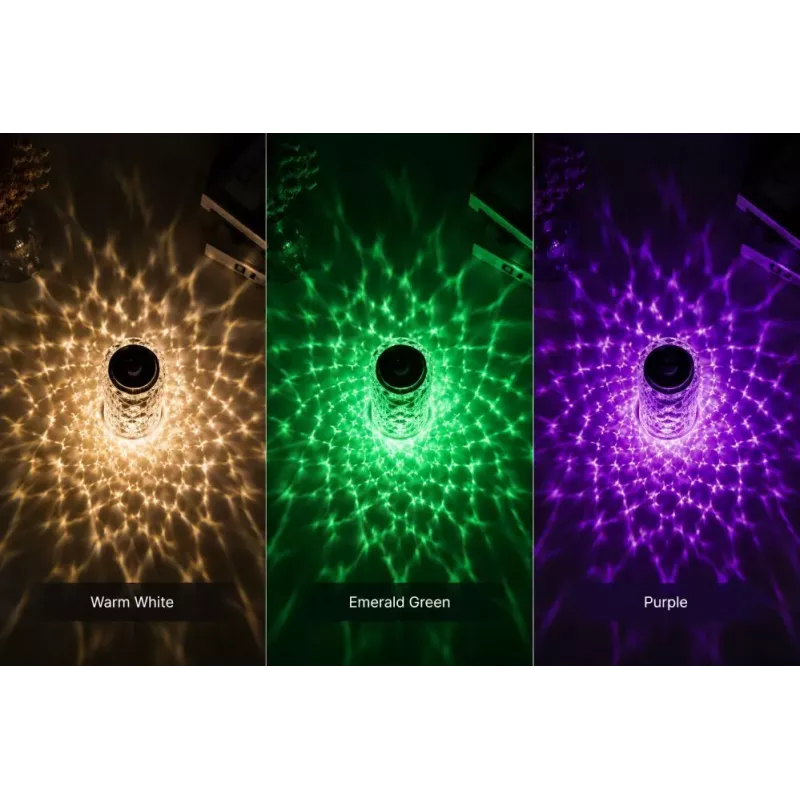 iLike Crystal Bubble Touch RGB LED galda lampa ar Bluetooth skaļruni