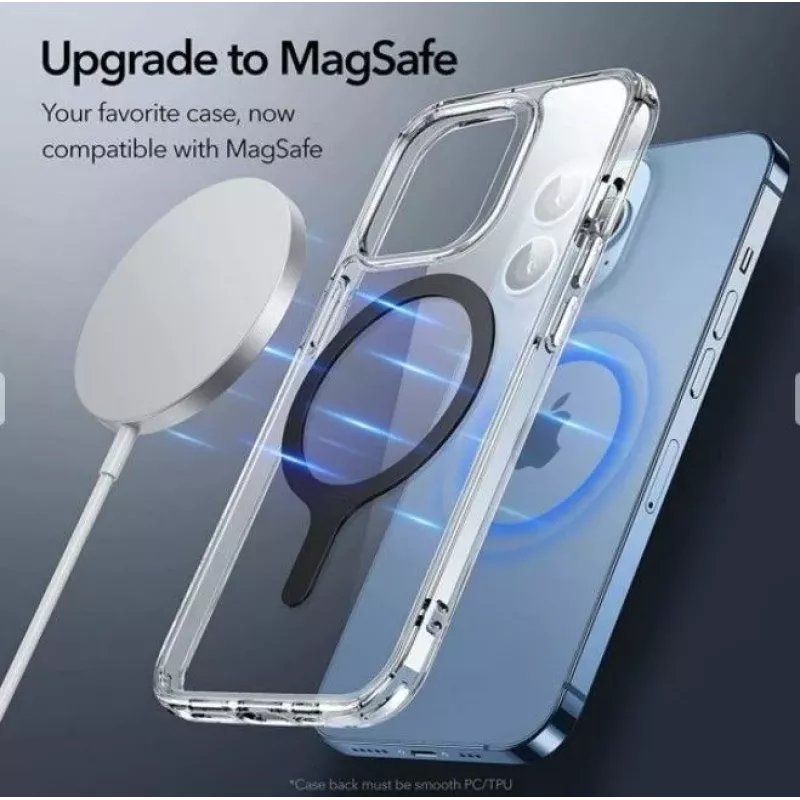 iLike ESR HaloLock magnētiskais gredzens tālrunim MagSafe 2 iepakojumā Melns