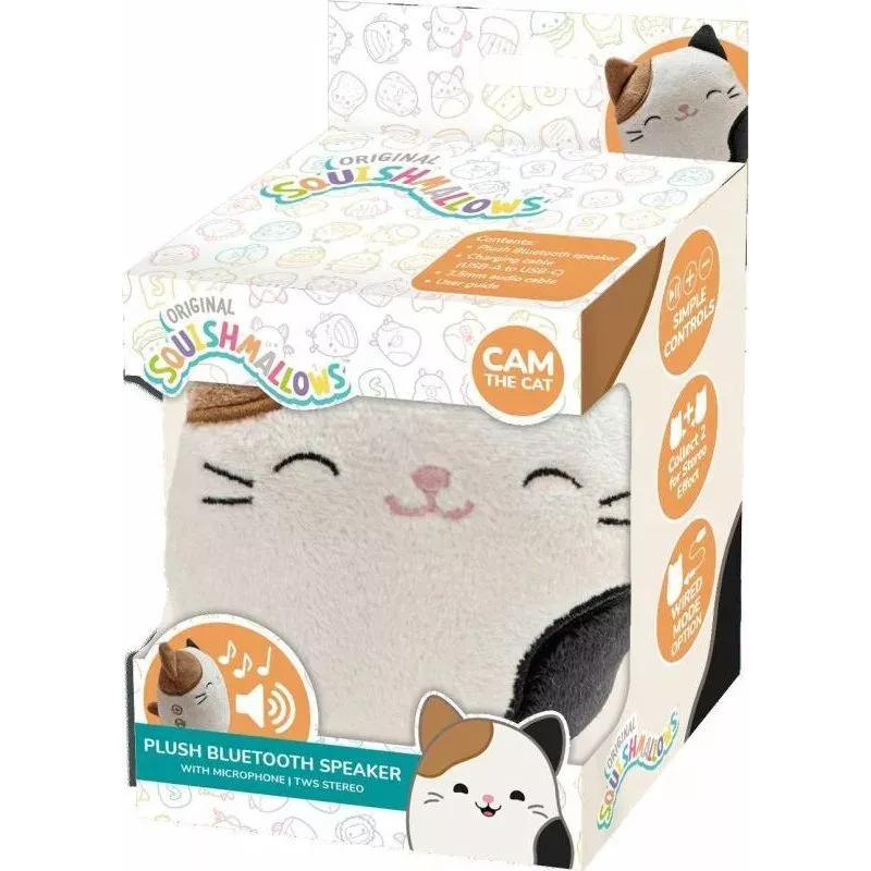 LAZERBUILT Squishmallows Cat Bluetooth 5.0 Speaker Plush Toy Up to 10m 400mAh for Children