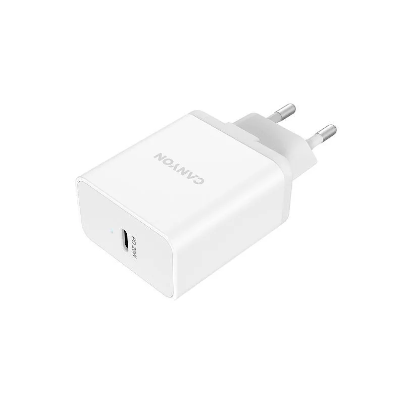 Canyon Wall Charger H-20 ar USB-C 20W Balts