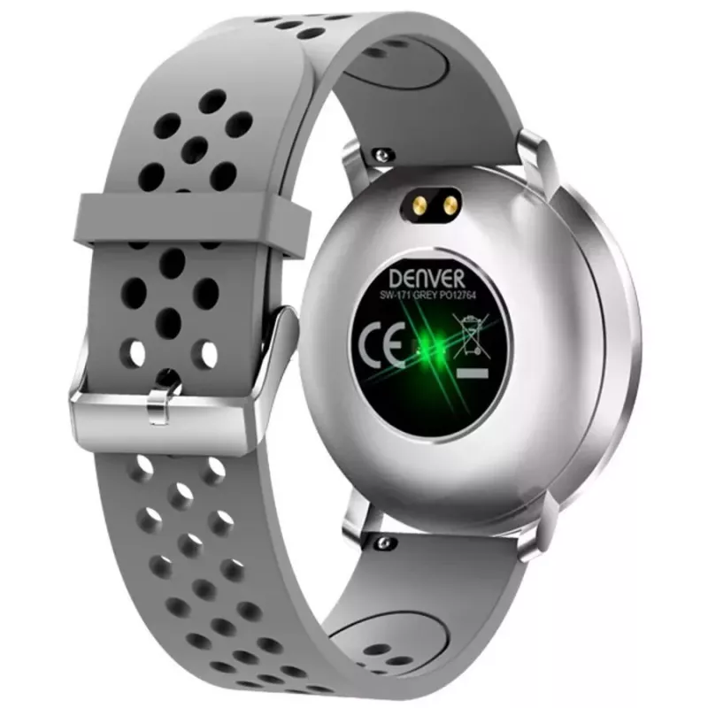 Denver SW-171 Grey Smartwatch ar 1,3 collu IPS skārienekrānu, sirdsdarbības monitoru, IP67, Bluetooth 5.0