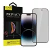 iLike Apple iPhone 15 Pro rūdīta stikla privātuma ekrāna aizsargs melns