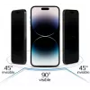 iLike Apple iPhone 15 Pro rūdīta stikla privātuma ekrāna aizsargs melns