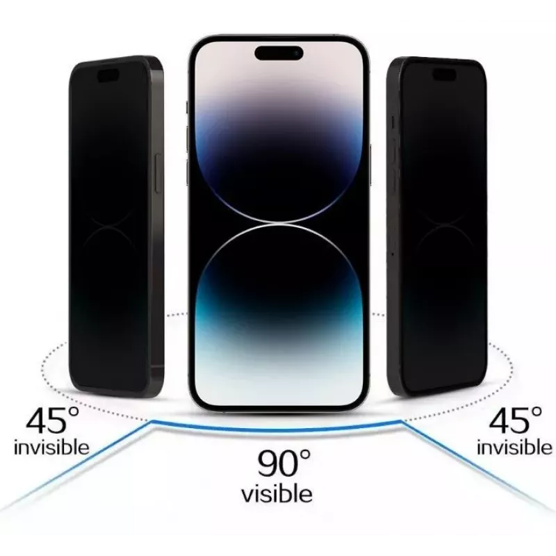 iLike Apple iPhone 15 Pro rūdīta stikla privātuma ekrāna aizsargs melns