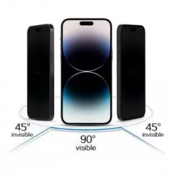 iLike Samsung Galaxy A34 5G Rūdīta Privātuma Stikla Ekrāna Aizsargs Melns