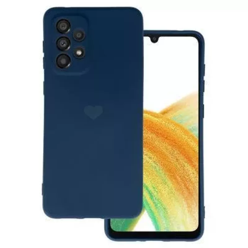 Vennus Samsung Galaxy A13 4G Silikona sirds maciņš tumši zils