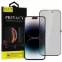 iLike Apple iPhone 14/13/13 Pro/16E Rūdīta stikla privātuma ekrāna aizsargs Melns
