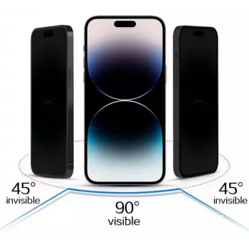 iLike Samsung Galaxy S23 rūdīts privātuma stikls (ar izgriezumu lasītājam) melns