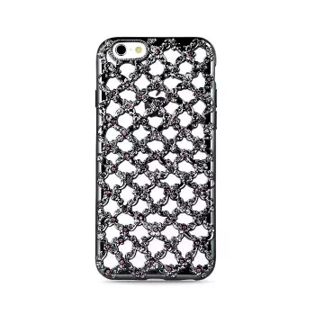 GreenGo Samsung Galaxy S7 G930 Flower Diamond TPU aizmugurējais vāciņš melns
