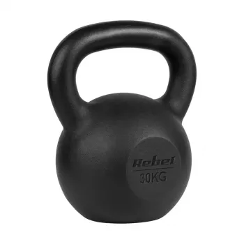 REBEL ACTIVE Čuguna Kettlebell 30 kg, Melns