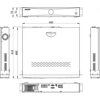 Hikvision DS-7716NXI-K4(D) 16 kanālu AcuSense DVR/NVR, 4K HDMI, 4 SATA, H.265+